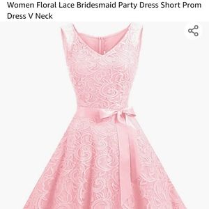Pink Floral Lace Dress by Dressystar